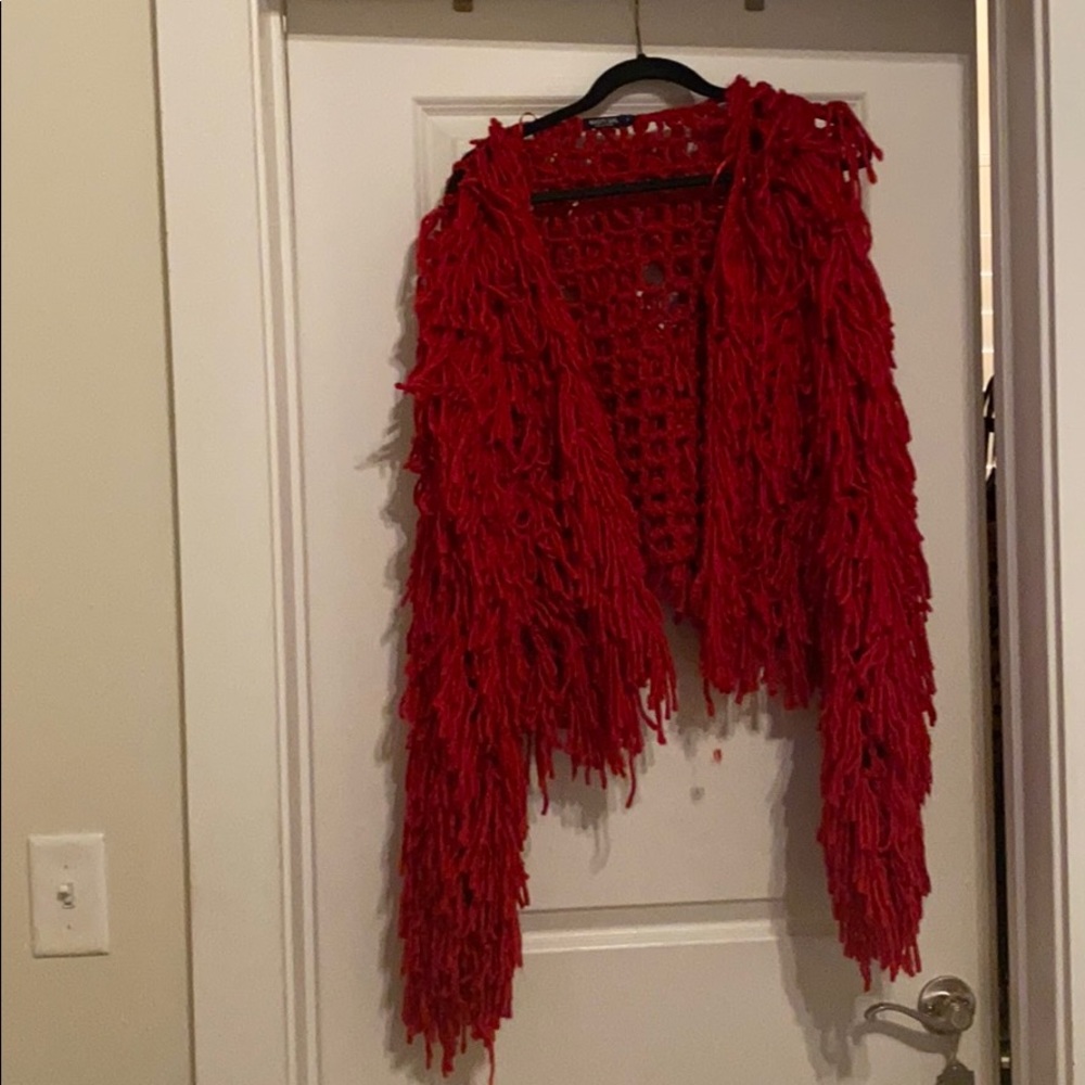 Red fringe jacket